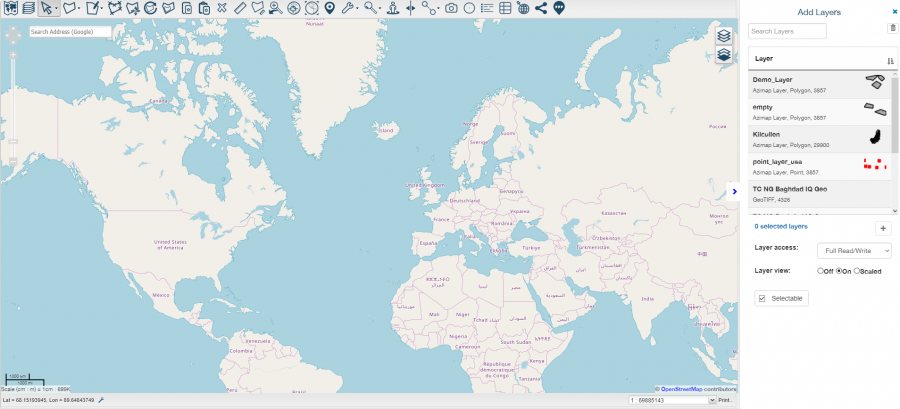 New Azimap Add Layer Workflow