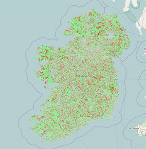 GIS Map of Townlands in Ireland with Duplicate Names