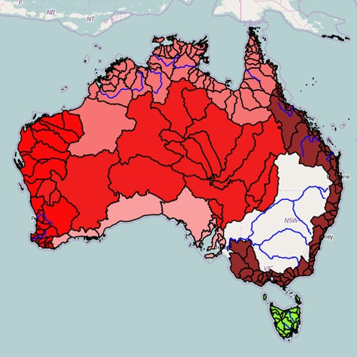 Hydro Basins & Rivers in the South Pacific