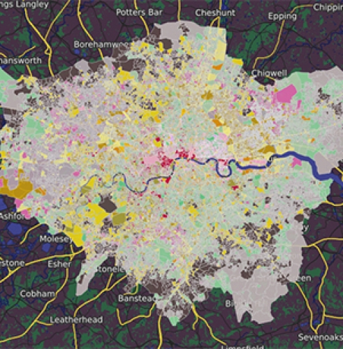 Dynamic web map of London Output Area Classification (LOAC)