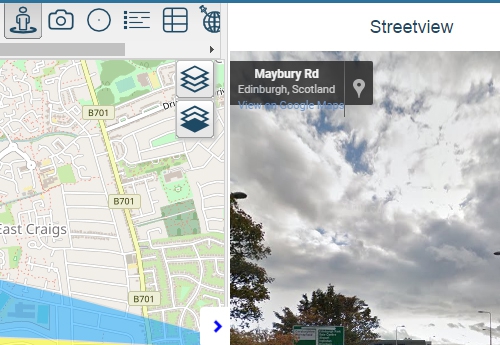 Using Azimap to view your data in street view mode