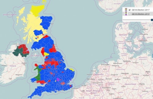 2017 UK Election Results Predominance Map