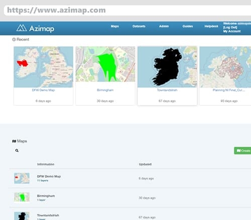 Azimap New User Interface